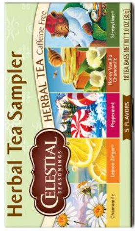 Celestial Tea Herbal Tea Sampler x 18 Tea Bags