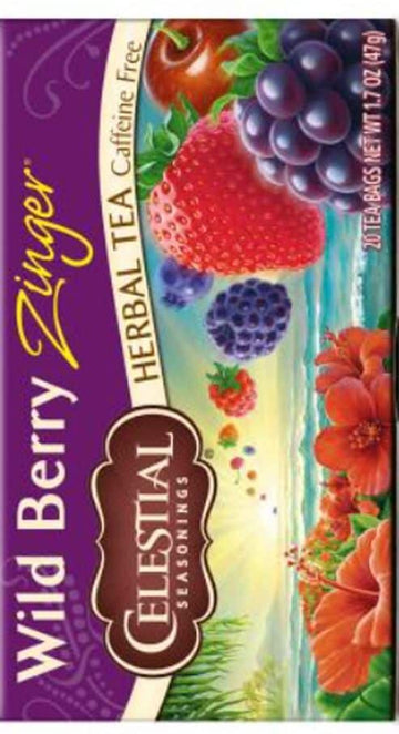 Celestial Seasonings Wildberry Zinger Tea x 20 Tea Bags