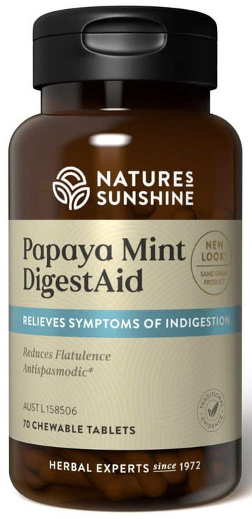 Natures Sunshine Papaya Mint DigestAid 70tabs
