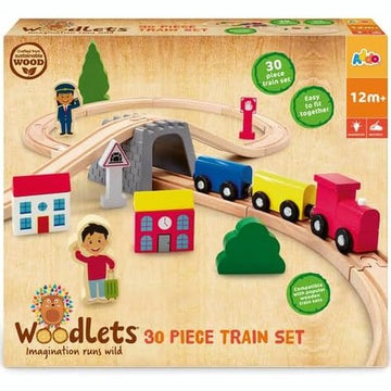 Woodlets 30 Piece Train Set