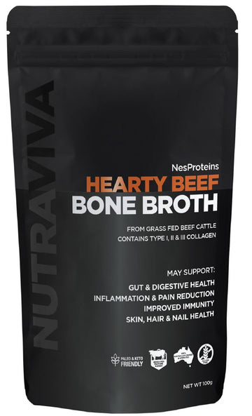 Nutraviva Bone Broth Beef Hearty 100g