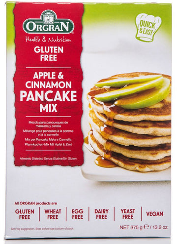 Orgran Apple/Cinnamon Pancake Mix 375gm