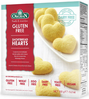 Orgran Premium Shortbread Hearts G/F 150g