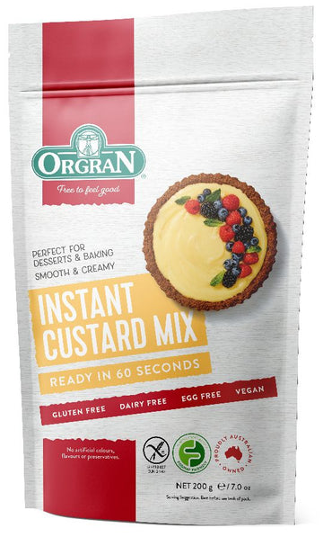 Orgran Instant Custard Mix G/F 200g Pouch