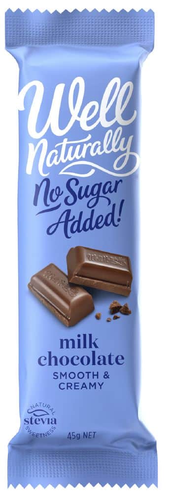 Well Naturally NAS Choc Creamy Milk G/F 16 x 45gm