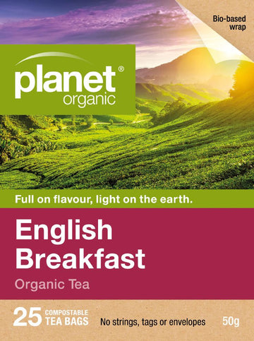 Planet Organic Tea English Breakfast x 25 Tea Bags