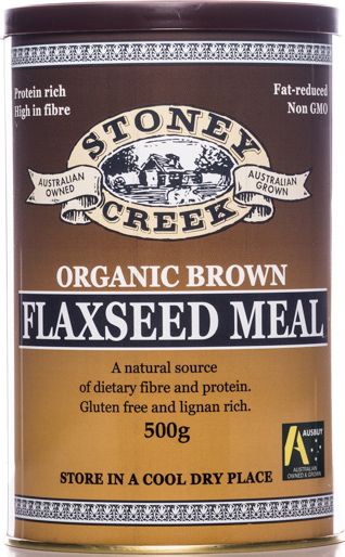 Stoney Creek Organic Brown Flaxseed Meal Can 500g