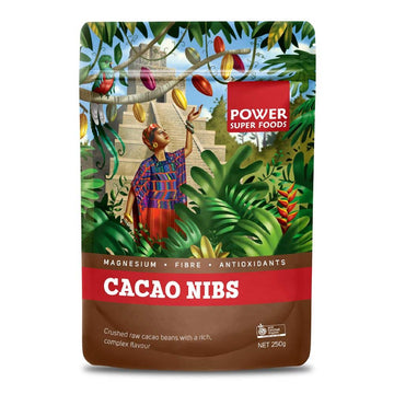 Power Super Foods Cacao Nibs Raw Organic 250g