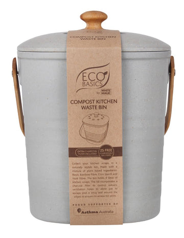 Eco Basics Compost Kitchen Waste Bin – 4L Granite