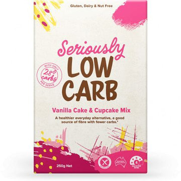 Seriously Low Carb Vanilla Cake & Cupcake Mix G/F 250g