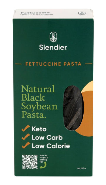 Slendier Natural Black Soybean Organic Fettuccine Pasta 200g