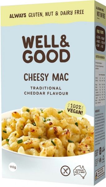 Well And Good Cheesy Mac Traditional Cheddar Flavour G/F 110g