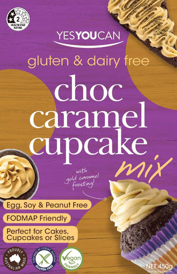 YesYouCan Choc Caramel Cupcake Mix G/F 450g