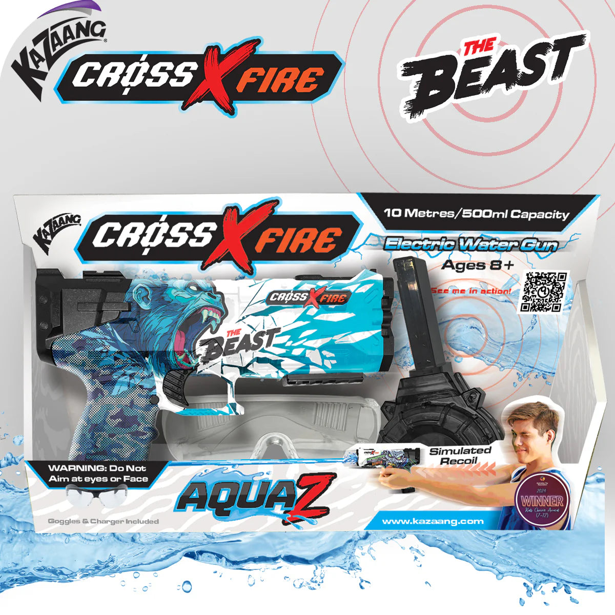 Kazaang's CrossXFire AquaZ Electric Water Gun