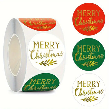 Stickers- Reusable Paper Christmas Labels for Holiday Decorations, Greetings, Envelopes And Crafts,