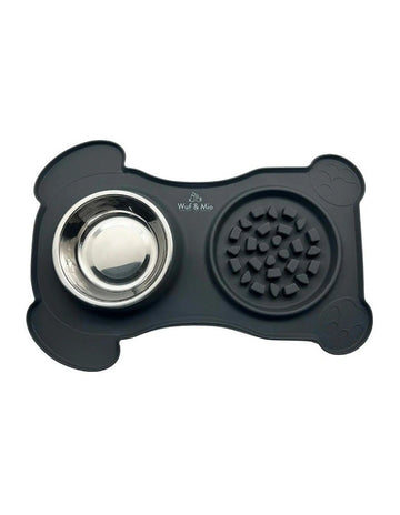 Wuf & Mio 2-in-1 Dog Feeding Mat - Slow Feeder & Water Bowl Combo