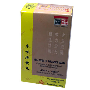 Ophiopogon, Schizandra & Rehmannia Formula MAI WEI DI HUANG WAN  200 Pills