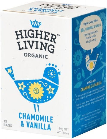 Higher Living Organic Chamomile & Vanilla 15Teabags