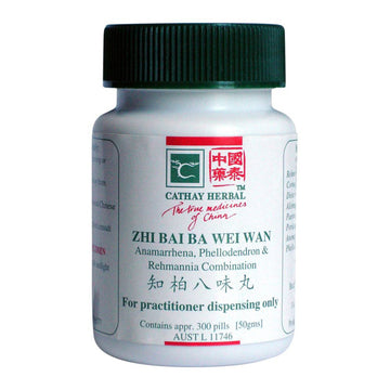 Cathay Herbal Anamarrhena, Phellodendron & Rehmannia Combination ( Zhi Bai Ba Wei Wan ) 300 Pills