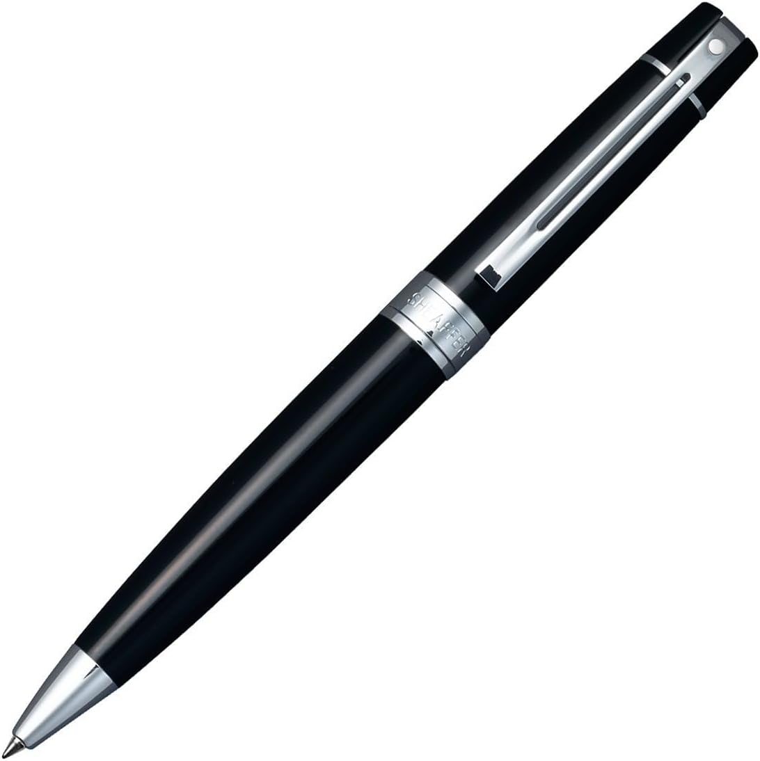 Sheaffer 300, Glossy Black, Chrome Plate Trim, Ballpoint
