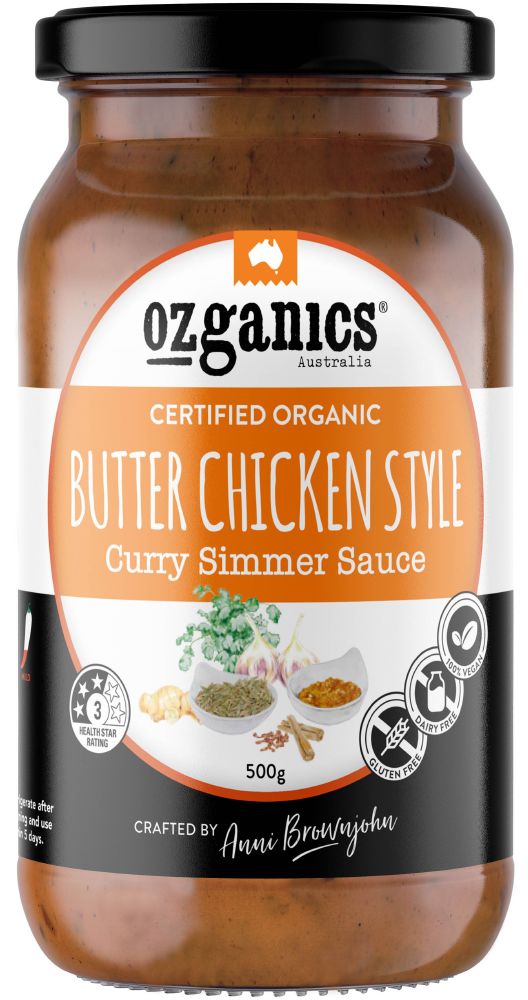 Ozganics Organic Butter Chicken Sauce G/F 500g