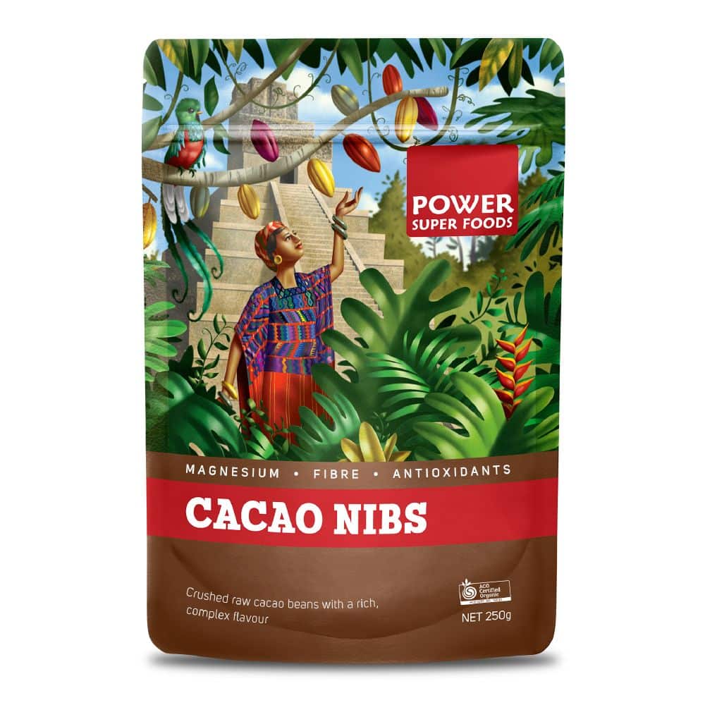 Power Super Foods Cacao Nibs Raw Organic 250g