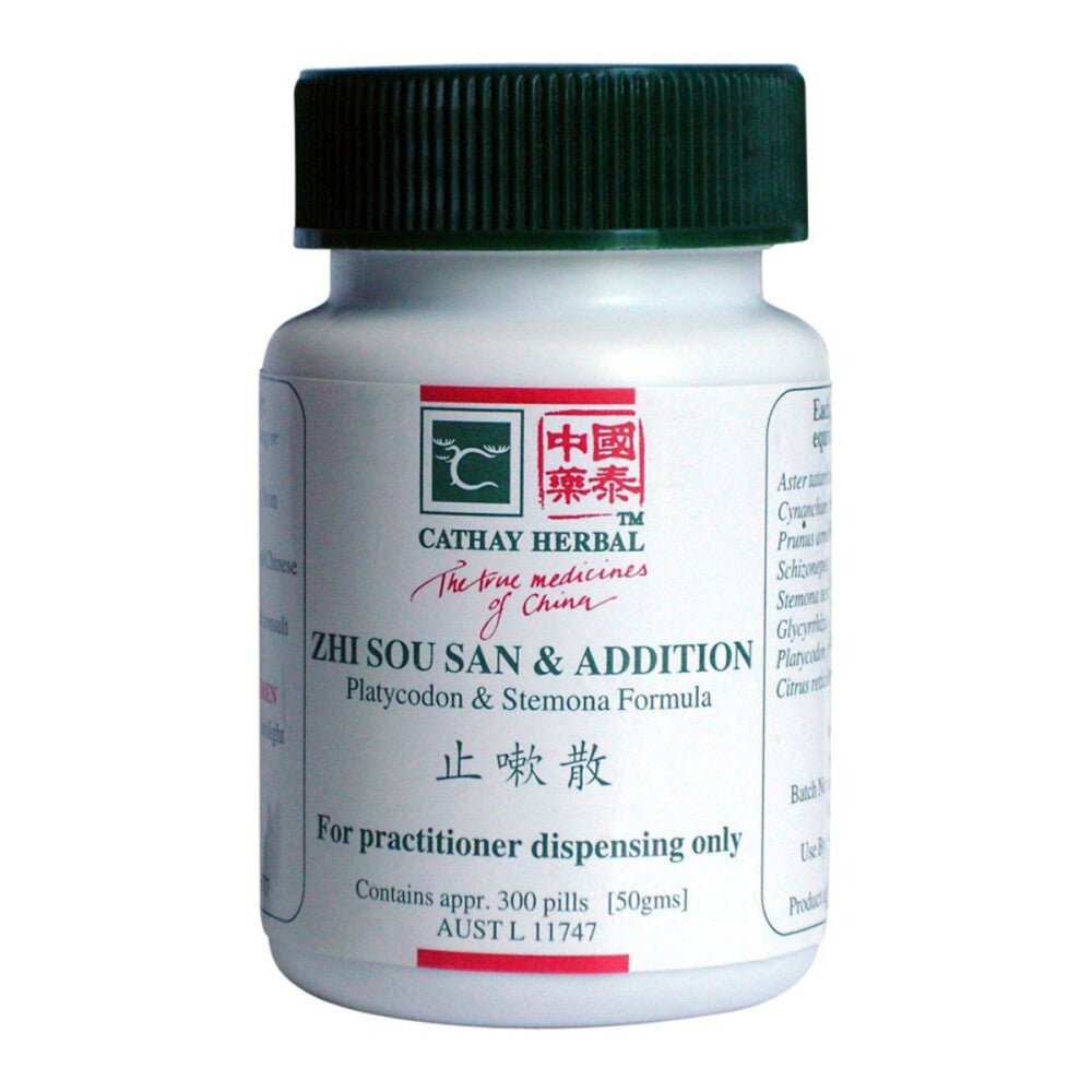 Cathay Herbal Platycodon & Stemona Formula (Zhi Sou San)  止嗽散  300 Pills