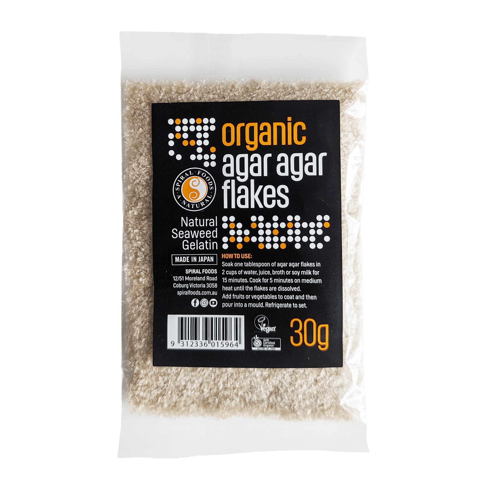 Spiral Foods Organic Agar Agar Flakes 30g