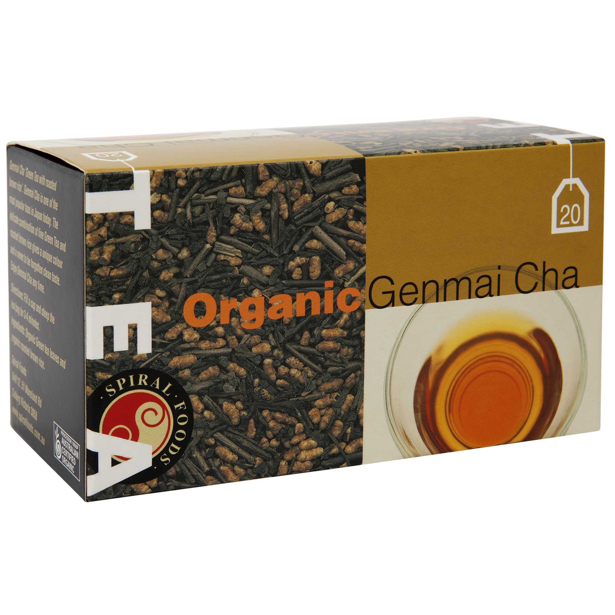 Spiral Foods Organic Genmai Cha Tea Bags 40g - 20 Sachets