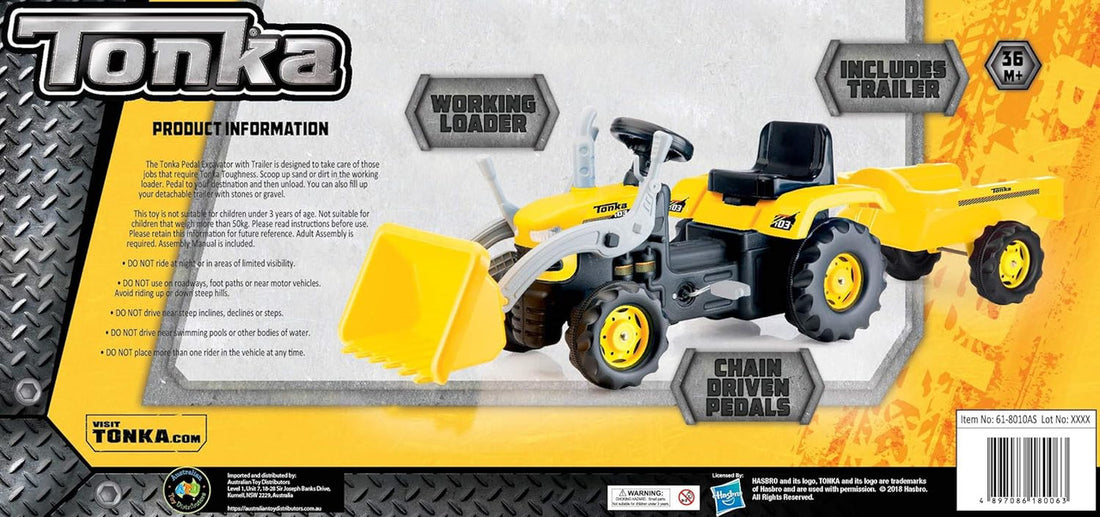 Tonka Kids Ride On Tractor with Trailer