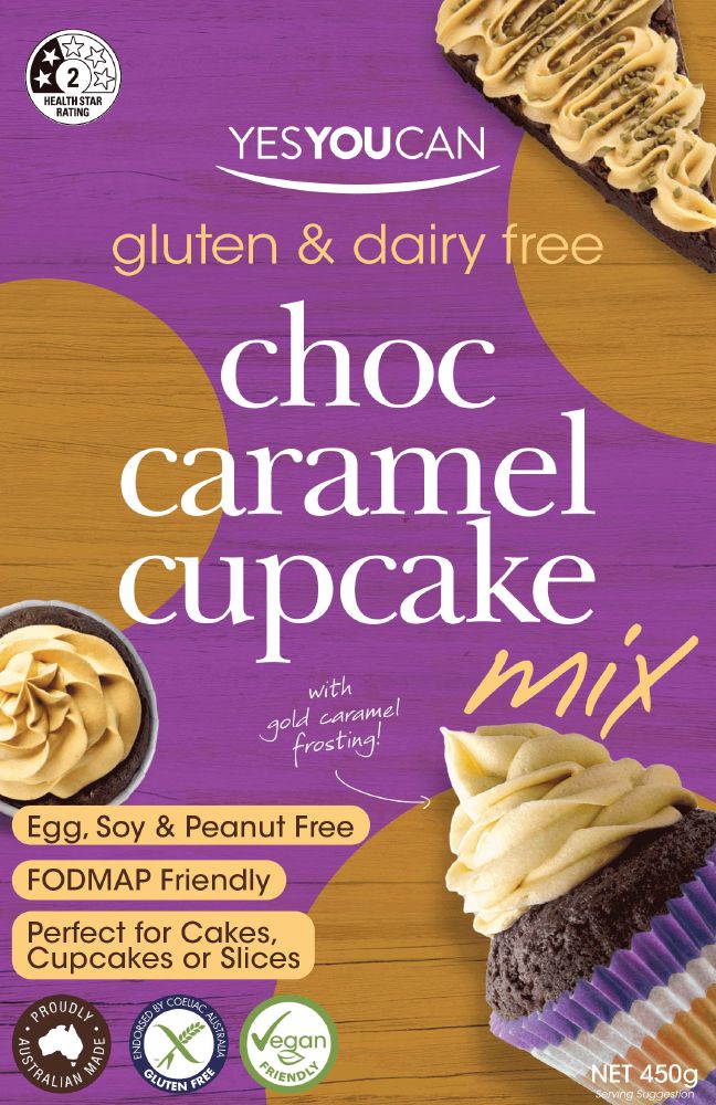 YesYouCan Choc Caramel Cupcake Mix G/F 450g