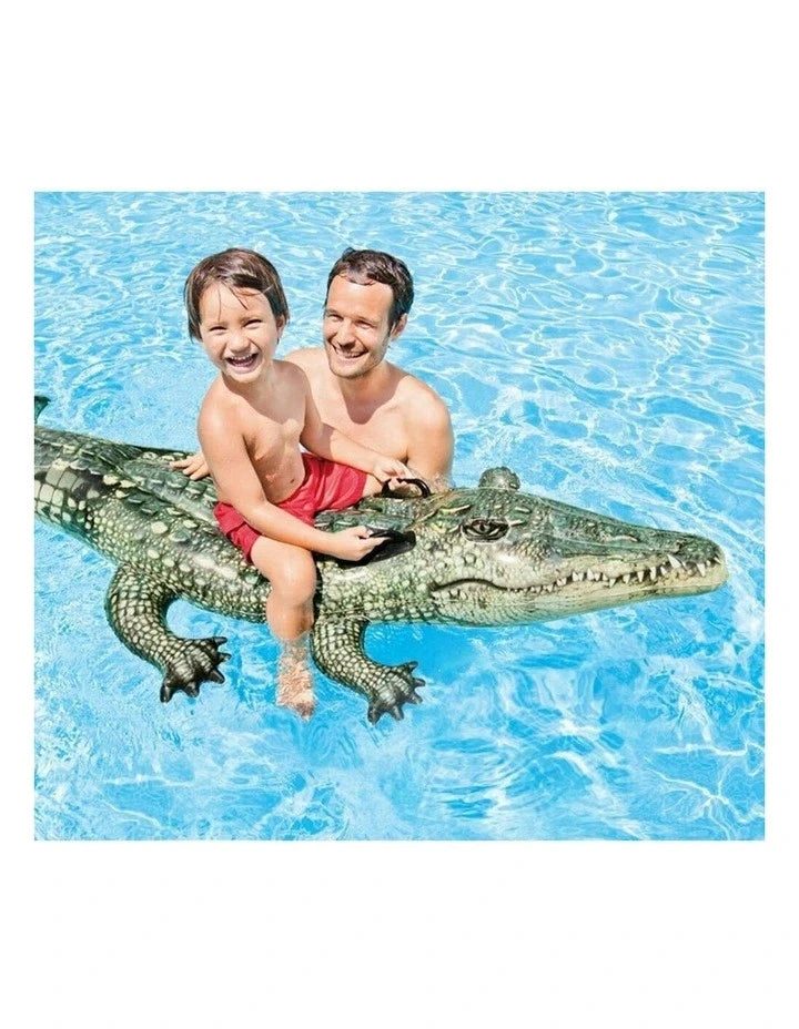Realistic Gator Ride-On, Ages 3+, Size 1.7Mx86Cm by INTEX 57551NP