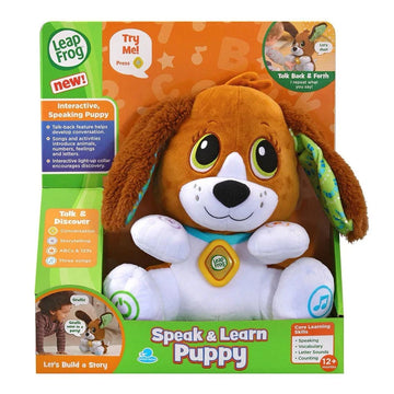 LeapFrog Speak and Learn Puppy - Interactive Educational Soft Plush Dog