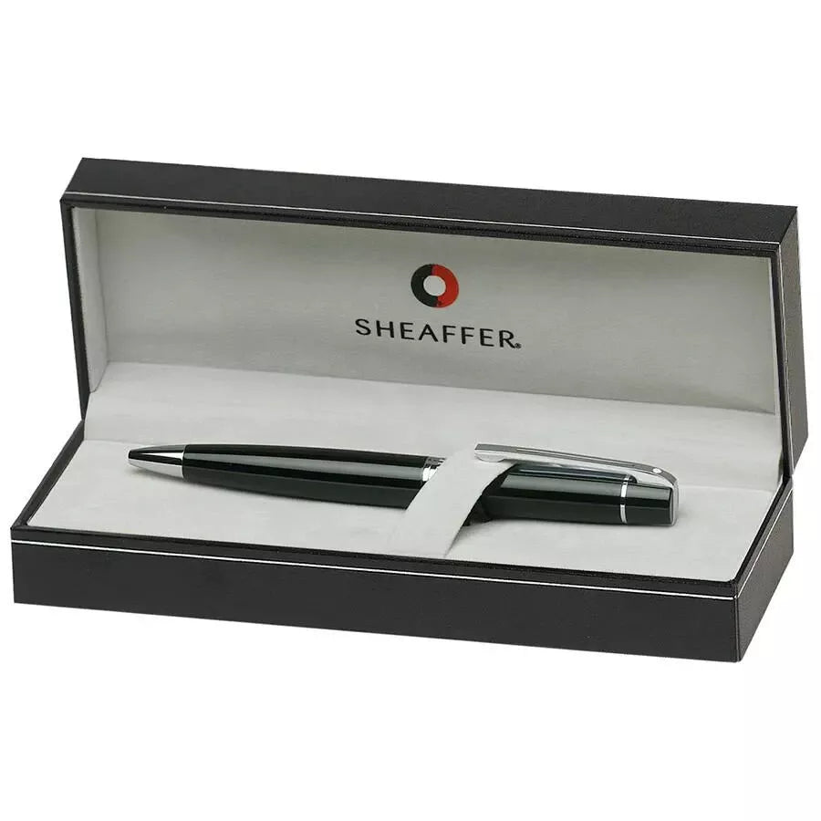 Sheaffer 300, Glossy Black, Chrome Plate Trim, Ballpoint